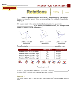 [PACKET 8.3: ROTATIONS] 1