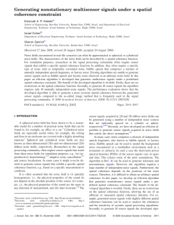 Generating nonstationary multisensor signals under a spatial