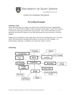 Prewriting Strategies - University of Saint Joseph