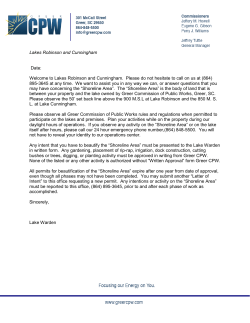 Lakes Robinson And Cunningham