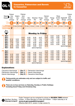 Route OL1 public bus timetable