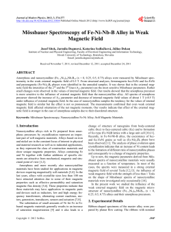 M&ouml;ssbauer Spectroscopy of Fe-Ni-Nb