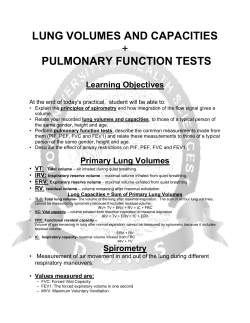 lung volumes and capacities + pulmonary function tests