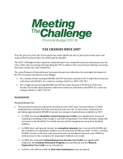 tax changes since 2007