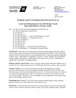 MARINE SAFETY INFORMATION BULLETIN 01