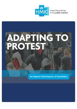Adapting to Protest - Criminal Justice Inspectorates