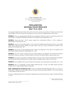 National Police Week proclamation
