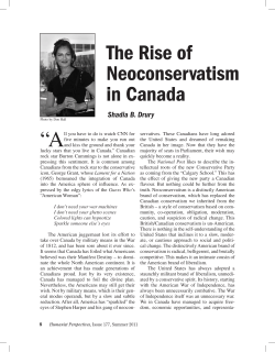 The Rise of Neoconservatism in Canada