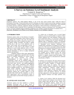 A Survey on Sentence Level Sentiment Analysis