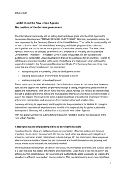 Habitat III and the New Urban Agenda
