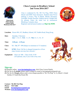 Chess Lessons in Bradbury School 2nd Term 2016-2017 Sign-up: