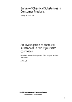 An investigation of chemical substances in "do it yourself" cosmetics