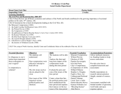 Curriculum Map Template - Franklin Public Schools