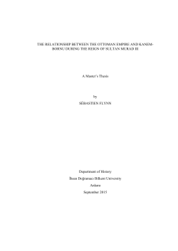THE RELATIONSHIP BETWEEN THE OTTOMAN EMPIRE AND