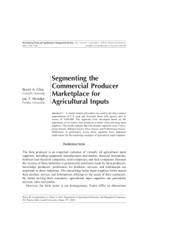 Segmenting the Commercial Producer Marketplace for