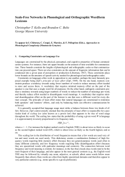 Scale-Free Networks in Phonological and Orthographic Wordform