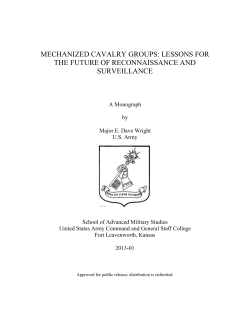 mechanized cavalry groups - Defense Technical Information Center