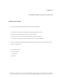 Chapter 02 The Market System and the Circular Flow