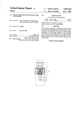 Device for opening bottled water containers