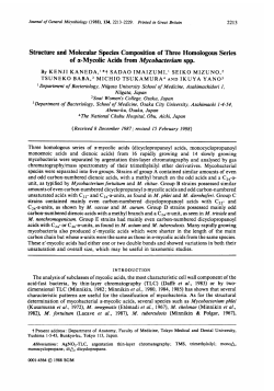 Structure and Molecular Species Composition of Three Homologous