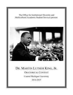 dr. martin luther king, jr. - Central Michigan University