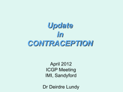 Update in CONTRACEPTION