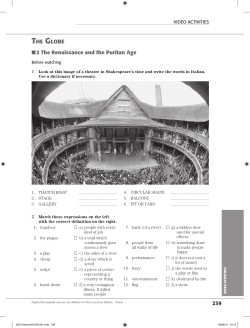 239 THE GLOBE 2 the Renaissance and the Puritan age