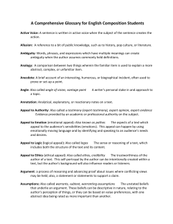 A Comprehensive Glossary for English