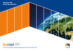 Isoclad PIR Standard Panel Specification