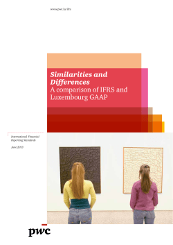 A comparison of IFRS and Luxembourg GAAP
