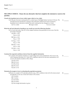 Sample Test 4 Spring 2017