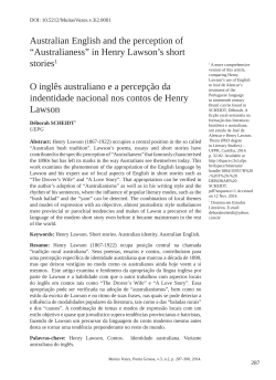 Australian English and the perception of &ldquo;Australianess&rdquo; in Henry