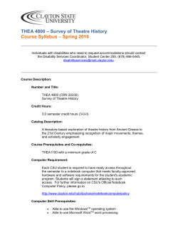 PHYS 1111 - Syllabus - Clayton State University