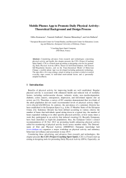 Mobile Phones App to Promote Daily Physical