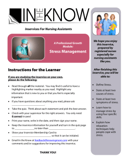 Stress Management - At Home Solutions