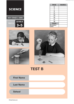 Paper B - Primary Tools