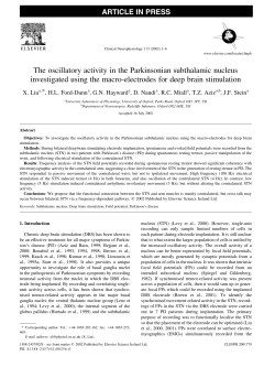 The oscillatory activity in the Parkinsonian subthalamic nucleus