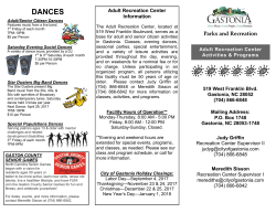 Adult Recreation Center Brochure