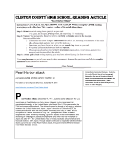 Pearl Harbor Article 2 - Clinton County Schools