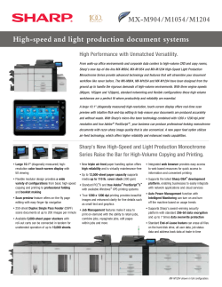 MX-M904/M1054/M1204 High-speed and light