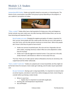 Module 1.3: Snakes - The Maryland Zoo in Baltimore