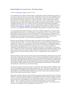Beatnik Buddhism in Jack Kerouac`s The Dharma Bums