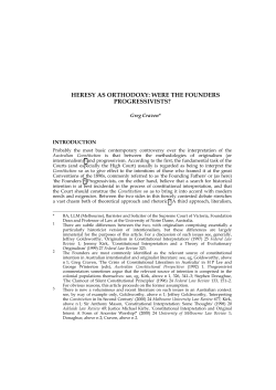 ORIGINALISM IN CONSTITUTIONAL INTERPRETATION