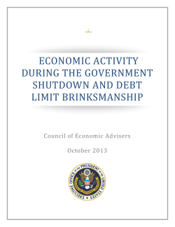 economic activity during the government shutdown and debt limit