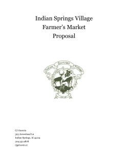 Indian Springs Village Farmer`s Market Proposal