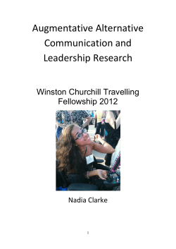 Augmentative Alternative Communication and Leadership Research