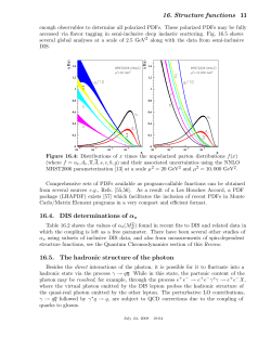 DIS. Figure 16.4: Distributions of x times the unpolariz (where f = u ,d