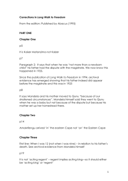 Corrections in Long Walk to Freedom