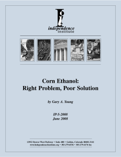 Corn Ethanol - Independence Institute