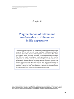 Fragmentation of retirement markets due to differences